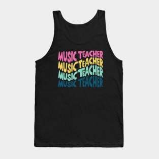 Music teacher halftone Tank Top